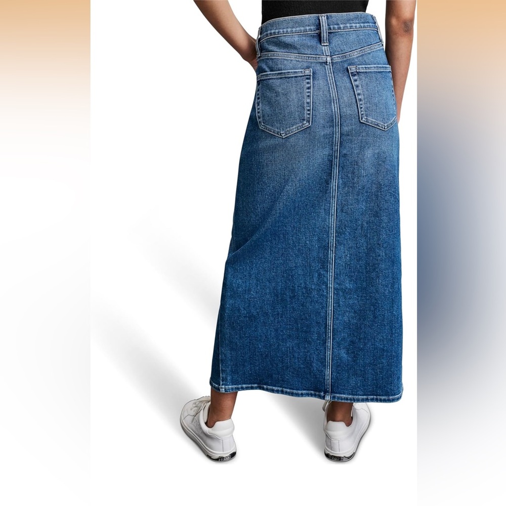 NWT DKNY HIGH RISE MAXI DENIM SKIRT SIZE 25‎ - Picture 2 of 4